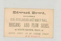 Edward Dowd - Copy 2, Perkins Collection 1850 to 1900 Advertising Cards